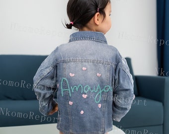 Personalized Joy: Custom Denim Jacket for Babies and Toddlers - A Unique Birthday and Baptism Gift
