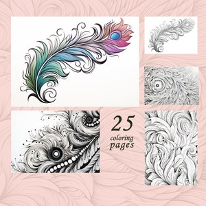 25 Feather Coloring Pages  Natural Beauty to Color and Create