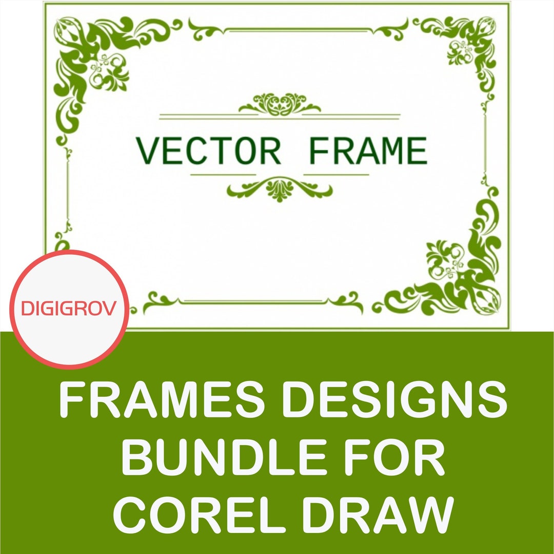 Frames Designs Bundle for Corel Draw, Create Stunning Corel Draw