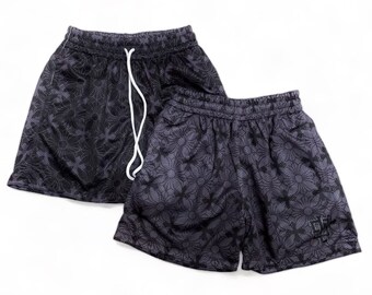 LS Reversible Mesh Shorts - Black/Gray(Chrome Hearts Inspired)