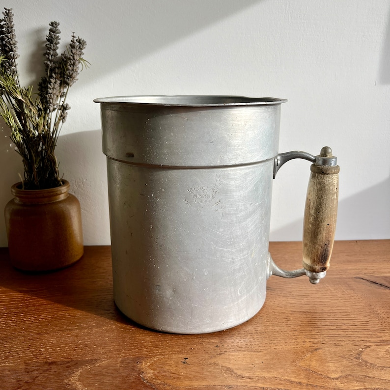 Vintage French Aluminum Milk Pot Used for Heating up Milk Etsy