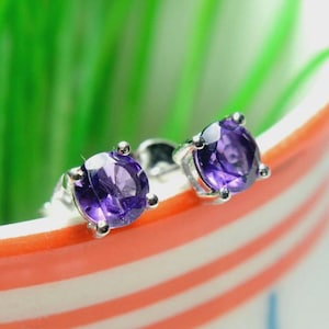 Natural Sapphire Earring, 925 Sterling Silver Earring, Handmade Earring, Sapphire Stud, Women Earring, Minimalist Earrings, Gift For Him
