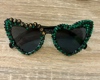 REPUTATION Taylor Swift inspired  heartshaped glasses | The Eras Tour sunglasses | Design and customise your own personalised sunglasses