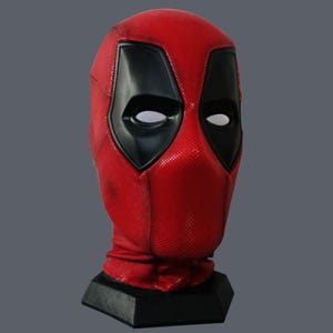 Deadpool Cosplay Mask, Halloween, With Faceshell and Magnetic lenses, Deadpool Costume Wearable Mask, Christmas Gift, New Year, Red Mask