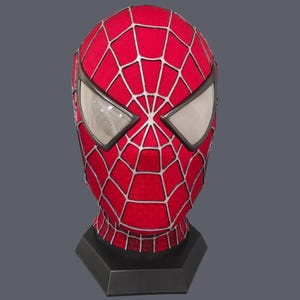 Spiderman Sam Raimi Mask, Cosplay Mask, Christmas, With Faceshell and Lenses, Halloween, Spiderman Red Mask, Wearable Mask, Birthday Gift