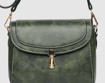 Bag - Shoulder - green leather