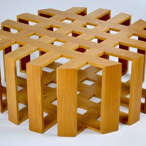 Modern Weave Table Oak Hardwood