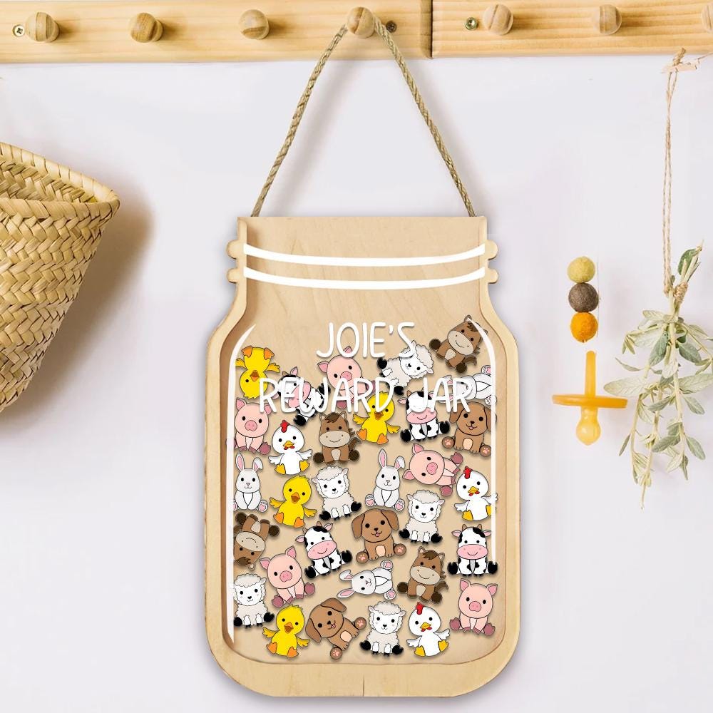 Farm Animals Reward Jar, Cute Animals Charms, Reward Jar Tokens, Back to School Gift, Reward For Kids,Animal Token, Good Behavior Jar