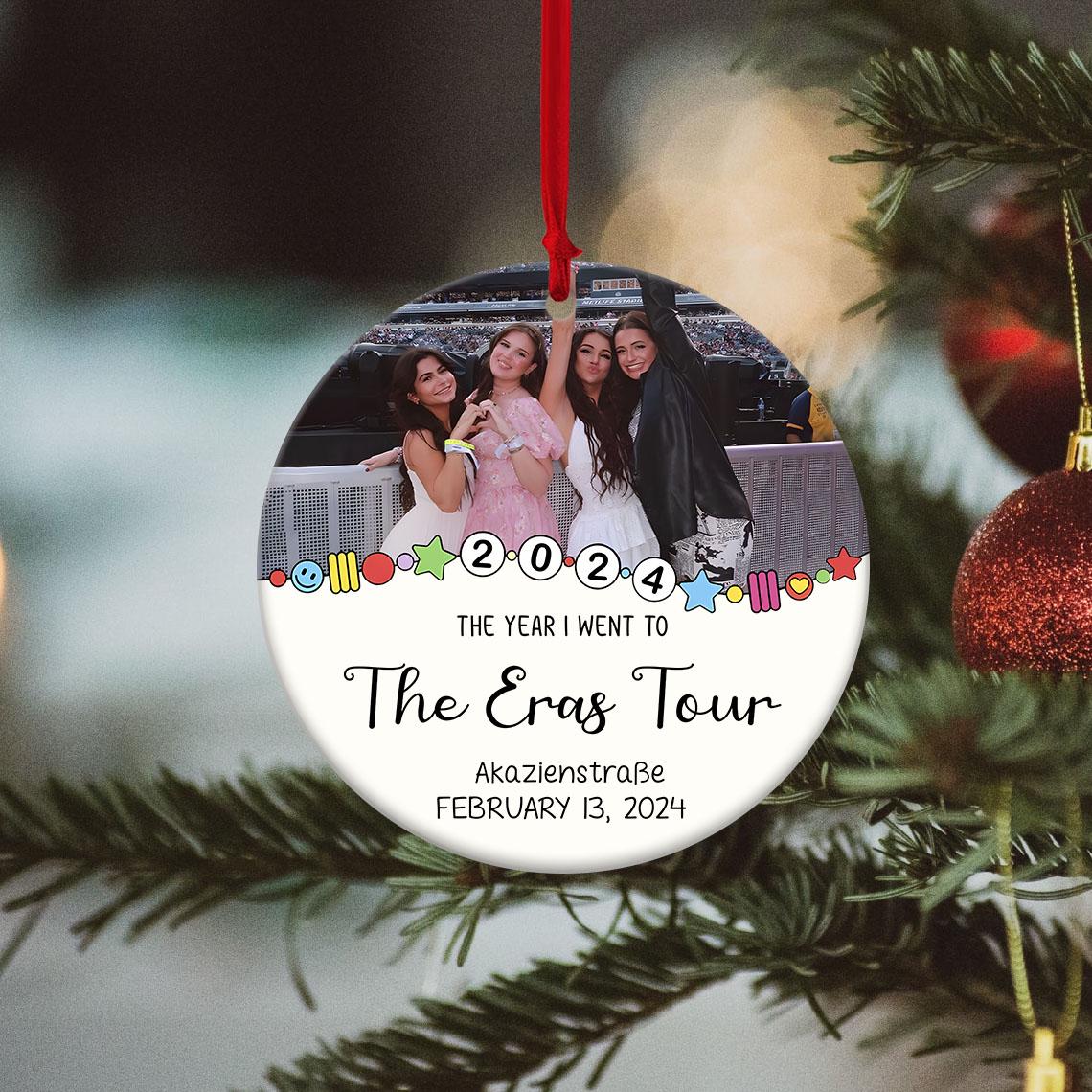 Custom Photo Christmas 2024 Ornament, It Was There I Was There, Custom City and State Ornament, Tour Memorials Ornament, Swifties Gift