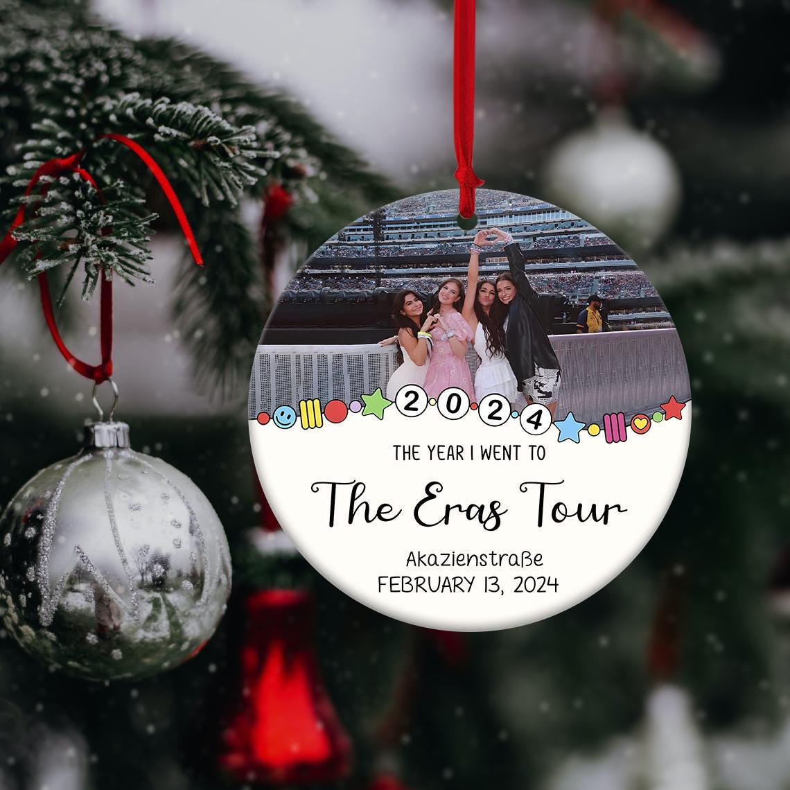 Custom Photo Christmas 2024 Ornament, It Was There I Was There, Custom City and State Ornament, Tour Memorials Ornament, Swifties Gift