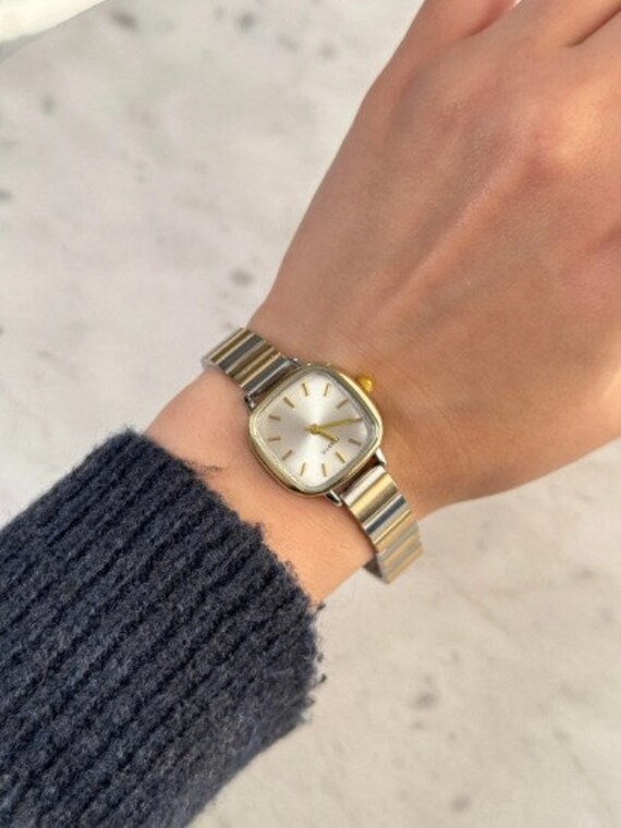 Gold Silver Watch for Women Gold Womens Wrist Watch Two Tone Womens Watch Vintage Watches Minimalist Elegant Dress Wristwatch Gifts Etsy Canada