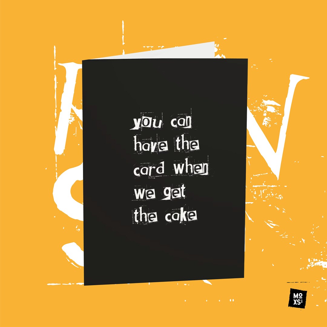 Birthday Card, Funny Birthday Card, Ransom Card, Greeting Cards