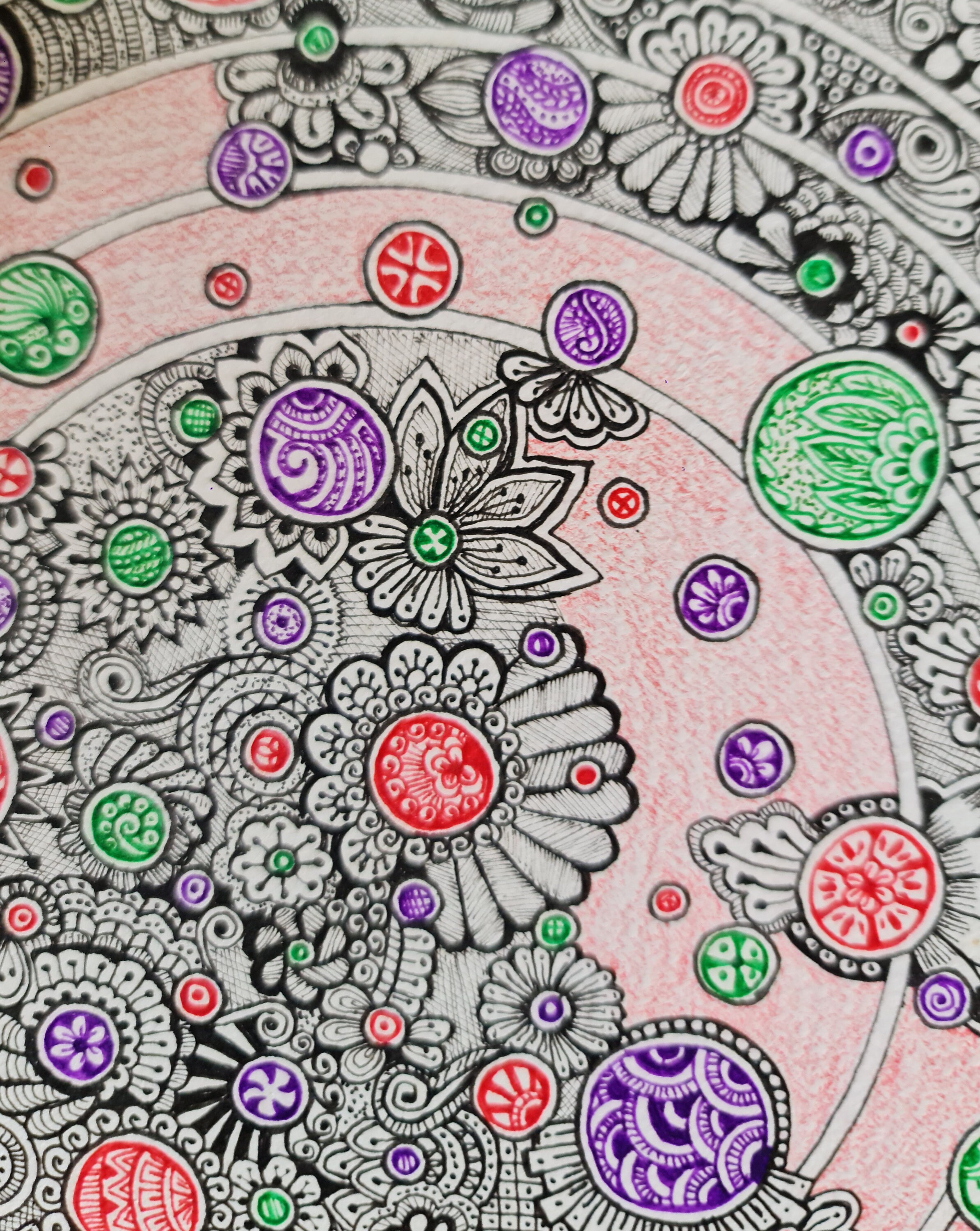 Zentangle Art/ Home Decor/ Wall Art/colorful Zentangle/printable Art ...