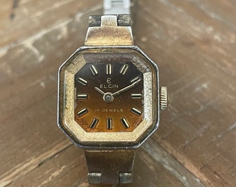 Vintage Elgin mechanische Uhr Gold läuft