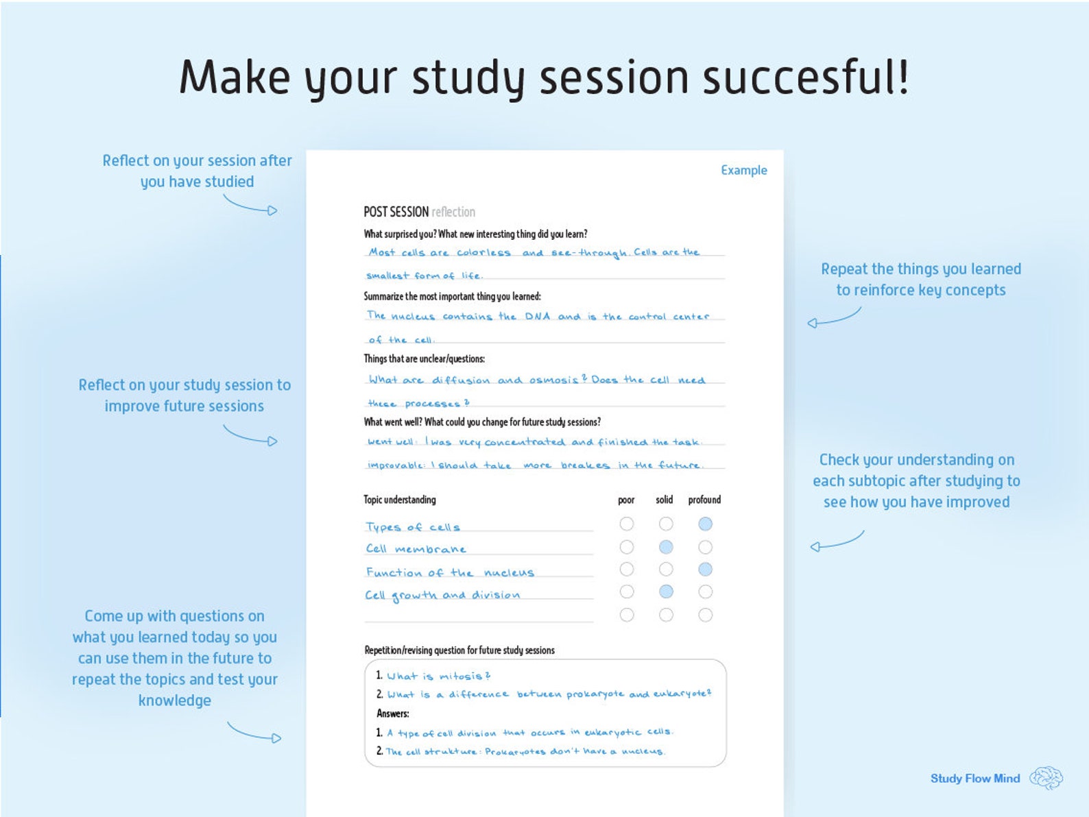 Study Session Planner Guide Template Digital Planner Study Goodnotes ...