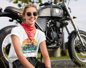 Scrambler Motorcycle T-Shirt, Off Road Dirtbike Tee