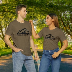 Ridge Roamer Logo Tee, Black Graphic, Short Sleeve, 3001, Unisex