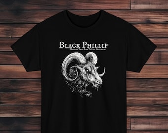 Black Phillip T-Shirt | Cult Horror Film T-Shirt | The Witch | The VVitch | Witchcraft T-Shirt | Dark Arts T-Shirt | Satanic | Folk Horror
