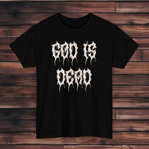 God is Dead Grunge T-shirt | Black Metal Clothing | Goth Clothing | Antichrist T-shirt | Misanthrope T-shirt | Satanic T-shirt
