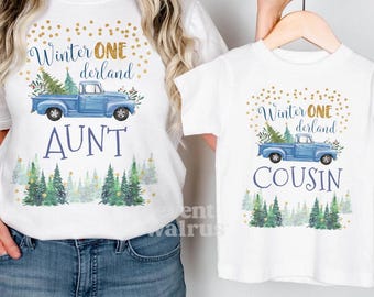 Winter Onederland Family Shirts, Winter First Birthday Shirt Boy 1st Birthday Shirt Christmas Gold Glitter Snowflake 1st Birthday Winter Tee