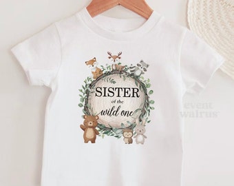 Woodland Wild One Matching Birthday Shirts Wild Birthday Boy Safari Squad Tshirt One Woodland Shirt Forest Animal Birthday Wild One Shirt