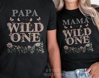 Mommy of the Wild One Wildflower 1st Birthday Girl Shirts for Family Wildflower Birthday Outfit Floral 1st Birthday Boho Wildflower Family