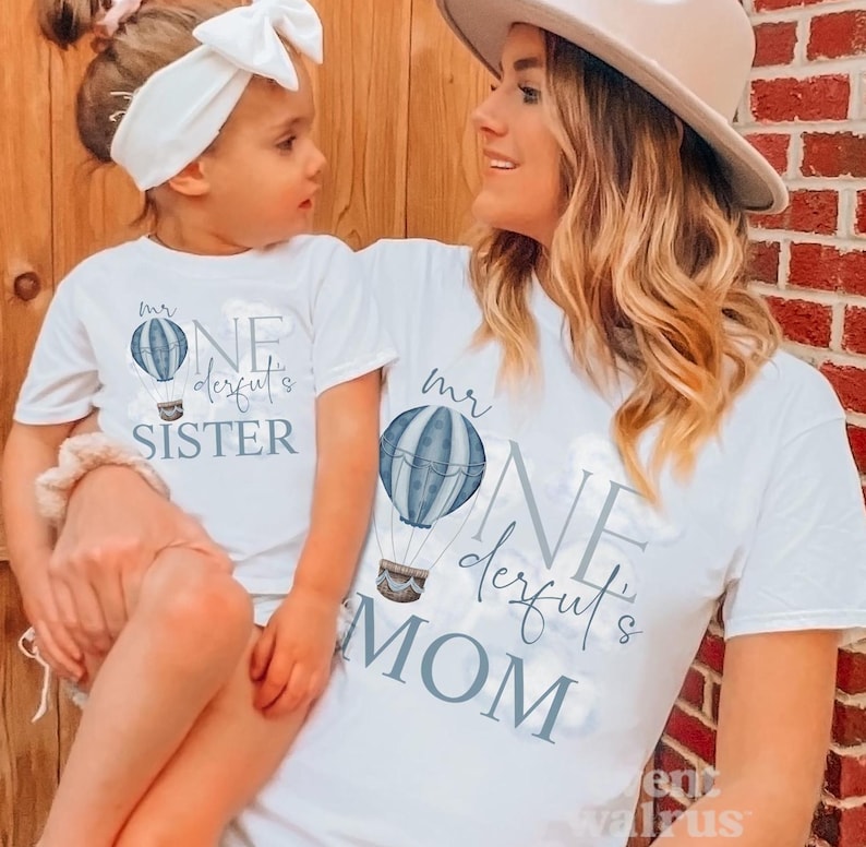 1st balloon birthday blue mister bodysuit boho boy boys cake custom dad one-derful derful family first he isnt little mister matching mama me mommy mr one onederful onsie outfit family wonderful party pastel personalized shirt tee theme tshirt year