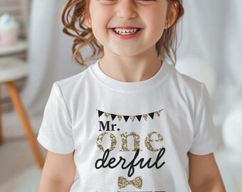 Sister of Mr Onederful Shirt, Boy 1st Birthday Bowtie Shirt, Little Mr One Derful Birthday, Mister Onederful First Birthday Family Shirts
