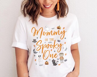 Mom to The Spooky One Shirt Mom Spooky Shirt Birthday Boy Halloween Spooky One Outfit Family Is A Spooky One Shirt One Spooky Boo Boy Shirt
