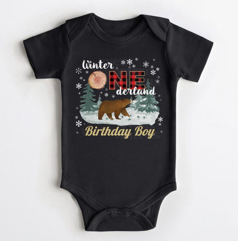 1 1derland 1st baby birthday dad daddy son derland first boy matching mama mom mommy onder onderland onederland one outfit shirt  t tee tshirt winter wonder wonderland forest bear woodland lumberjack tree farmhouse rustic red black buffalo plaid snow