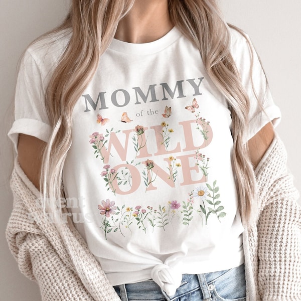 Mommy of the Wild One Wildflower 1st Birthday Girl Shirts for Family Wildflower Birthday Outfit Floral 1st Birthday Boho Wildflower Family