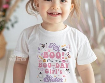 I'm The Boo-Day Girl Outfit Two Spooky Hey Boo Halloween Birthday Matching Family Shirts Little Boo Turning One Two Three Toddler Girl Ghost