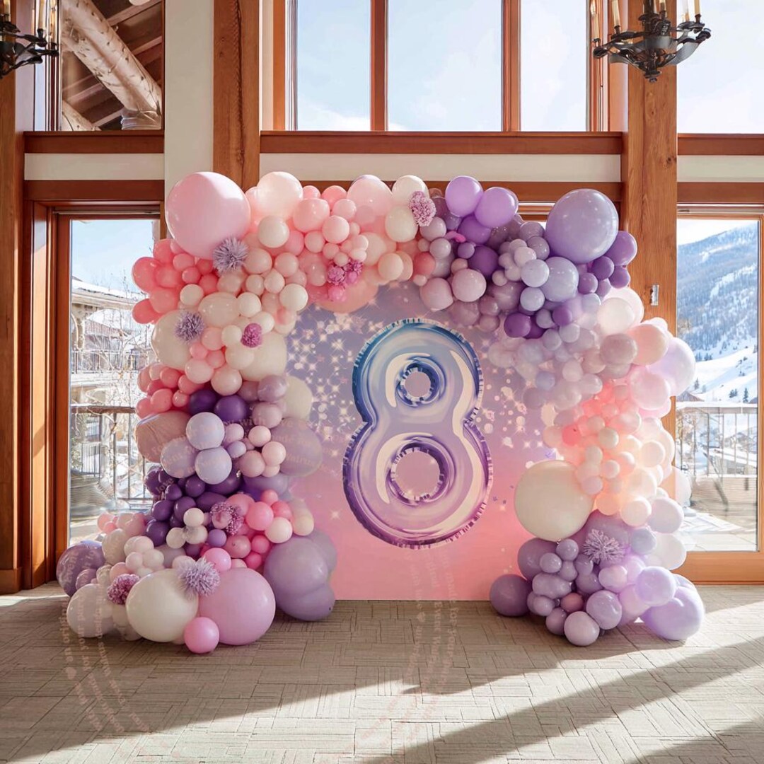 purple-8th-birthday-backdrop-for-girl-turning-8-year-old-birthday-party
