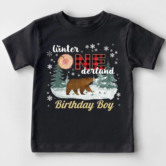 1st Birthday Boy Winter Party Shirt, Red Plaid Lumberjack Birthday Shirt, Winter Onederland Outfit, Buffalo Plaid 1st Birthday Shirt for Boy