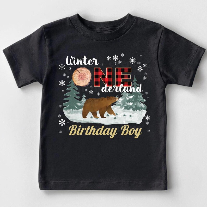 1 1derland 1st baby birthday dad daddy son derland first boy matching mama mom mommy onder onderland onederland one outfit shirt  t tee tshirt winter wonder wonderland forest bear woodland lumberjack tree farmhouse rustic red black buffalo plaid snow