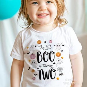 Boo I'm Two Outfit This Little Boo Is Turning Two Spooky Birthday Shirt Boo I'm Turning Two Halloween Shirt Toddler 2 Years Old Boo Your Two
