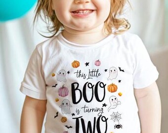 Boo I'm Two Outfit This Little Boo Is Turning Two Spooky Birthday Shirt Boo I'm Turning Two Halloween Shirt Toddler 2 Years Old Boo Your Two