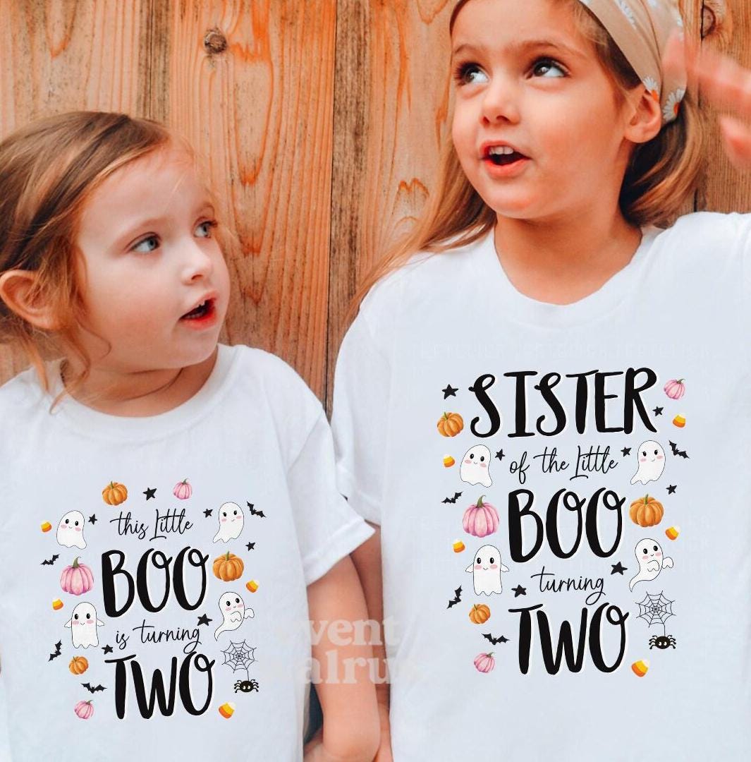 Boo I'm Two Outfit This Little Boo is Turning Two Spooky Birthday Shirt ...