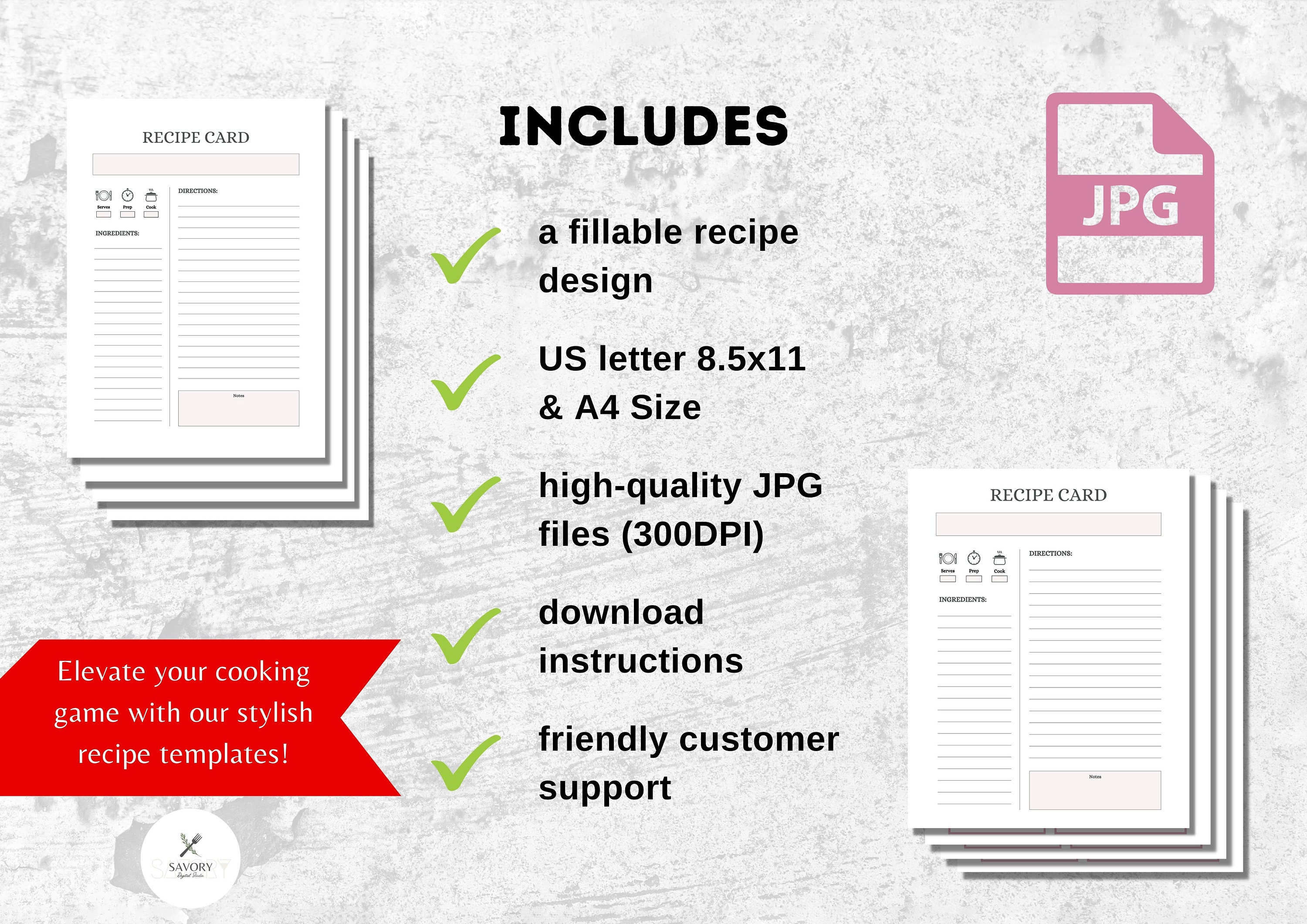 Recipe Book Template | Recipe Fillable Template | Healthy Dessert ...