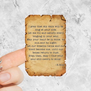 Divine Rivals Inspired | Insatiable Bookish Sticker Quote | Letters of Enchantment Series | Ruthless Vows