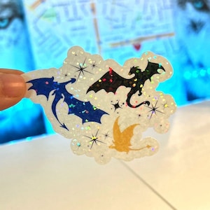 Holographic Dragons -  Fantasy Bookish Sticker