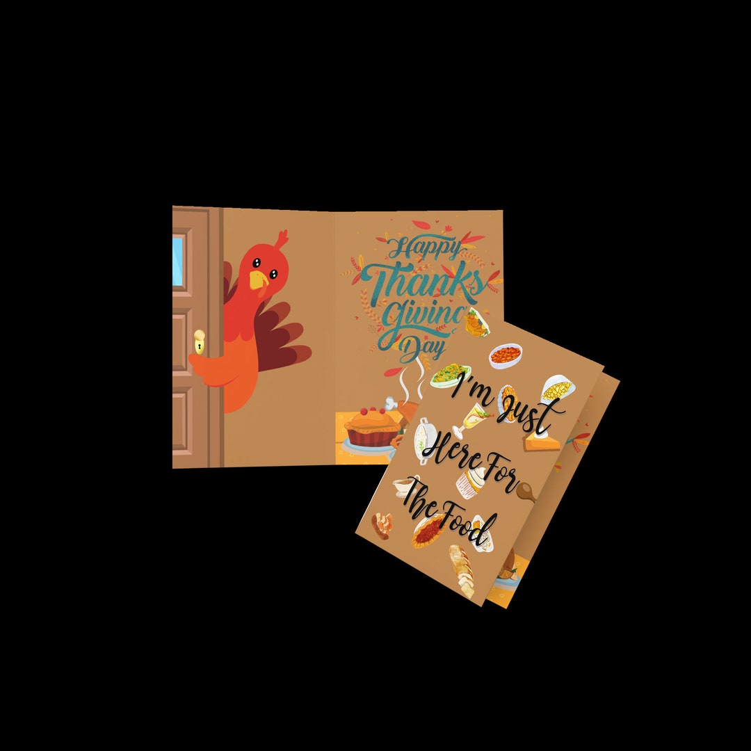 Funny Thanksgiving Greeting Card Printable Holiday Fun - Etsy