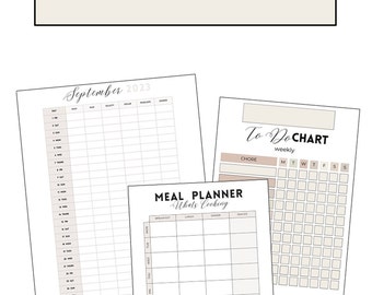 2023 Academic Family Planner/ Calendar Sheets