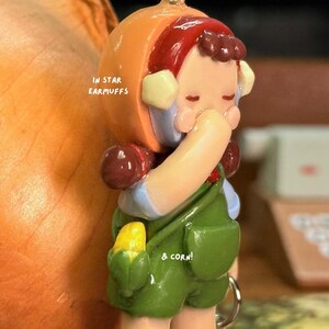 Cori the Hen Keeper | nua character | Polymer Clay Keychain image 4