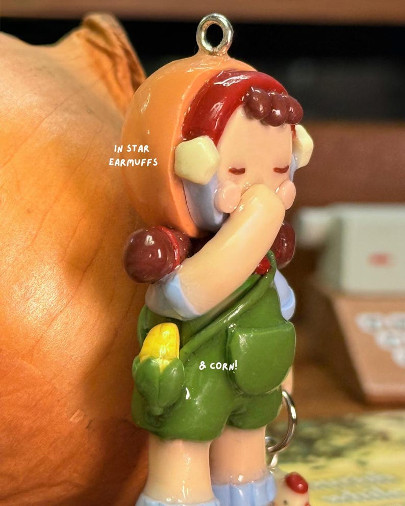 Cori the Hen Keeper | nua character | Polymer Clay Keychain image 4
