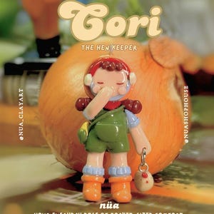 Cori the Hen Keeper | nua character | Polymer Clay Keychain image 1