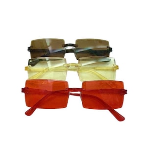 3 Pack Rave Sunglasses | Festival Glasses Set | Sunglasses | Party Shades for Summer, Costumes & Raves | Colorful Funky Sunglasses
