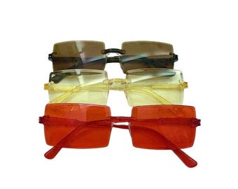 Rave Sunglasses 3er Pack: Bunte Festival Party Shades