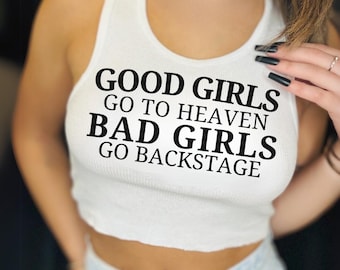 Good Girls Go to Heaven Tank Top: Edgy Festival Concert Shirt