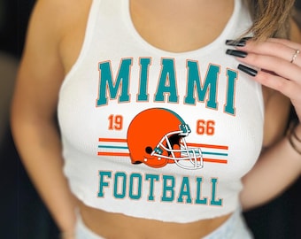 Miami Football Graphic Shirt | Vintage Style Game Day Tee | Retro Sports Apparel